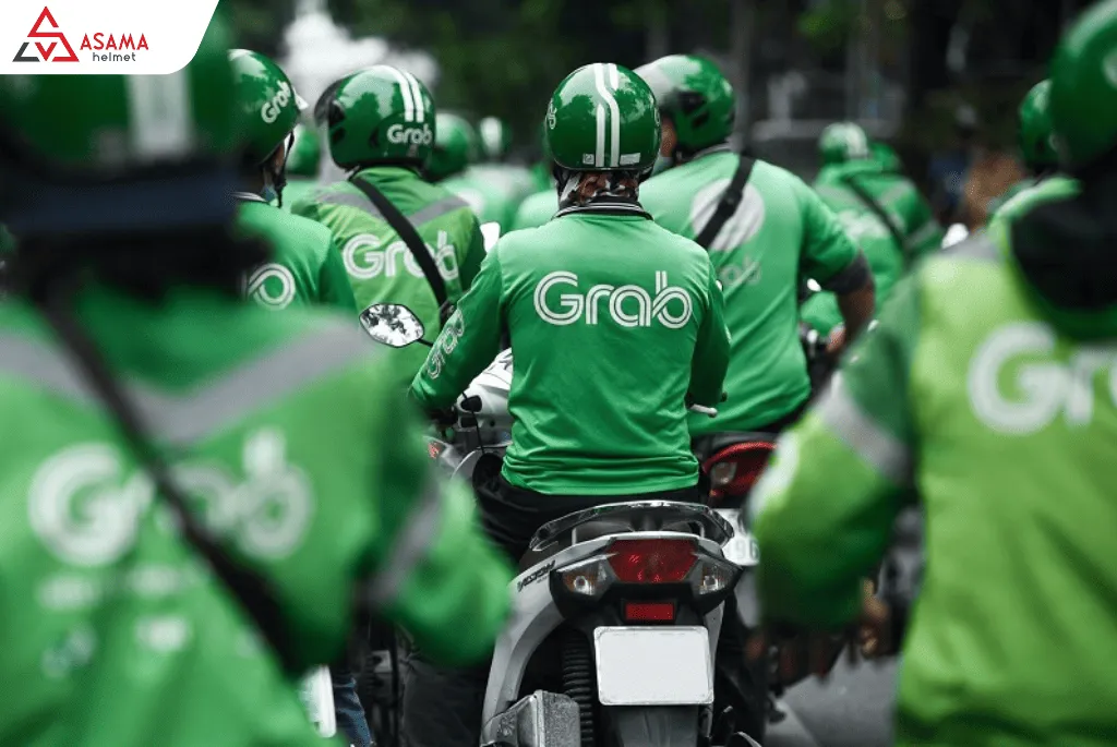 Đồng phục nón Grab tạo nhận diện thương hiệu xe công nghệ