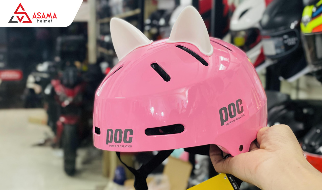 Mẫu nón xe đạp POC kiểu tai mèo xinh xắn dành cho nữ