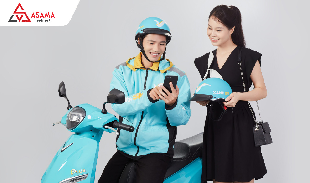 Nón bảo hiểm logo Xanh SM