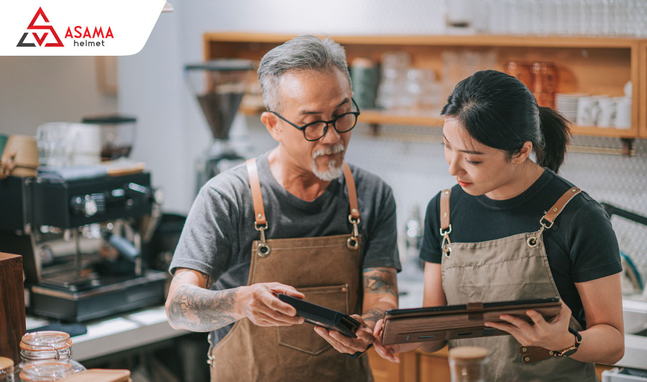 Tạp dề quà tặng khai trương quán cà phê mới