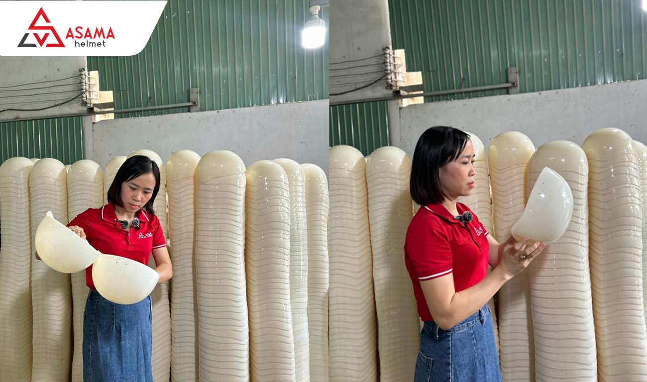 Mũ bảo hiểm ASAMA làm từ nhựa ABS nguyên sinh