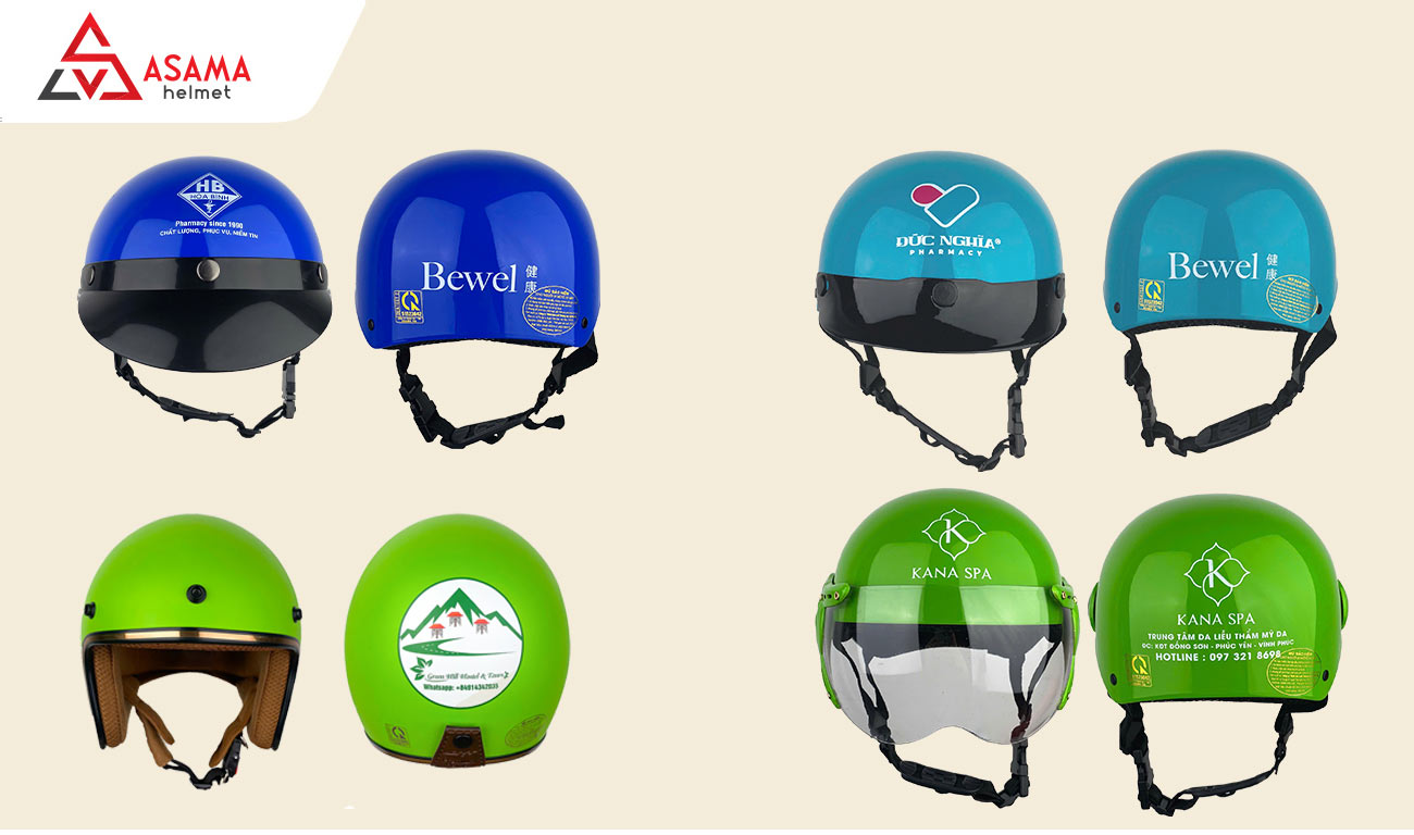 Nón bảo hiểm in logo thương hiệu làm quà