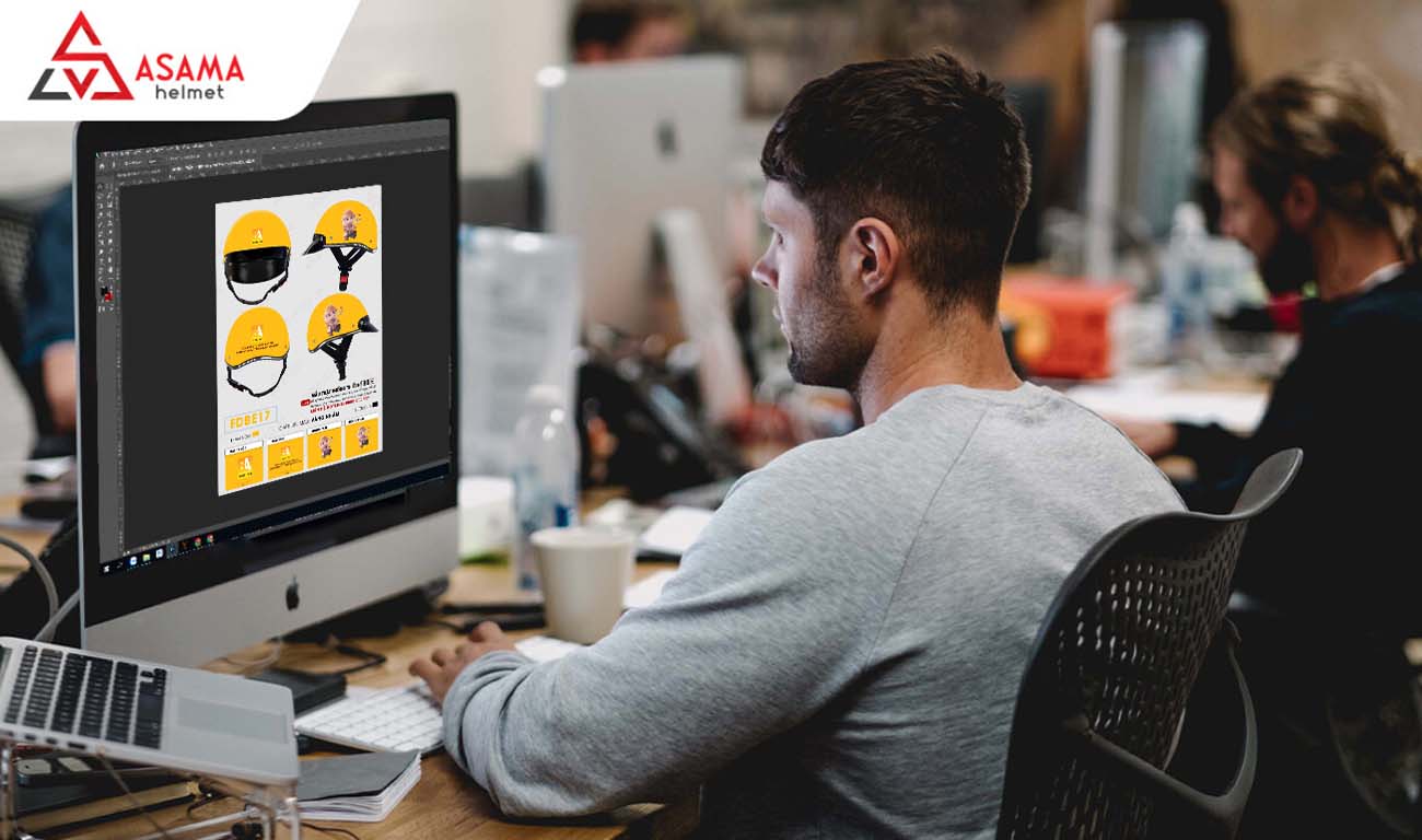 Dịch vụ thiết kế nón bảo hiểm branding từ ASAMA