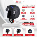 Mũ bảo hiểm 3/4 có kính A317 xanh đen