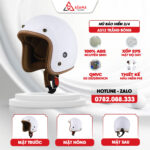 Mũ bảo hiểm 3/4 A312 trắng bóng