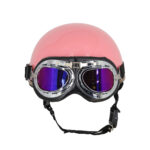 Mũ bảo hiểm phi công A103 trơn hồng pastel