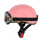 Mũ bảo hiểm phi công A103 trơn hồng pastel