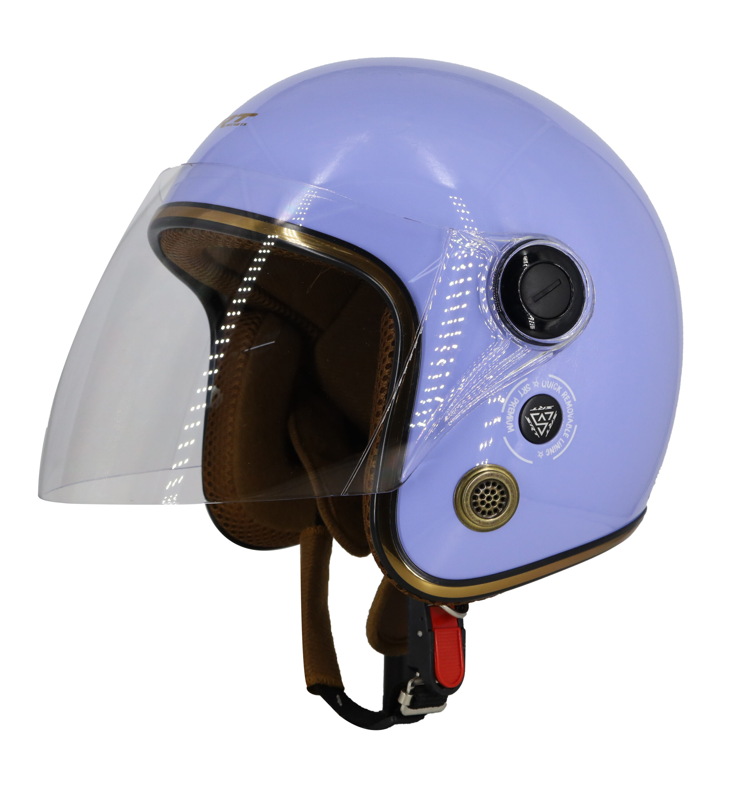 Mũ bảo hiểm 3/4 có kính A317 tím pastel