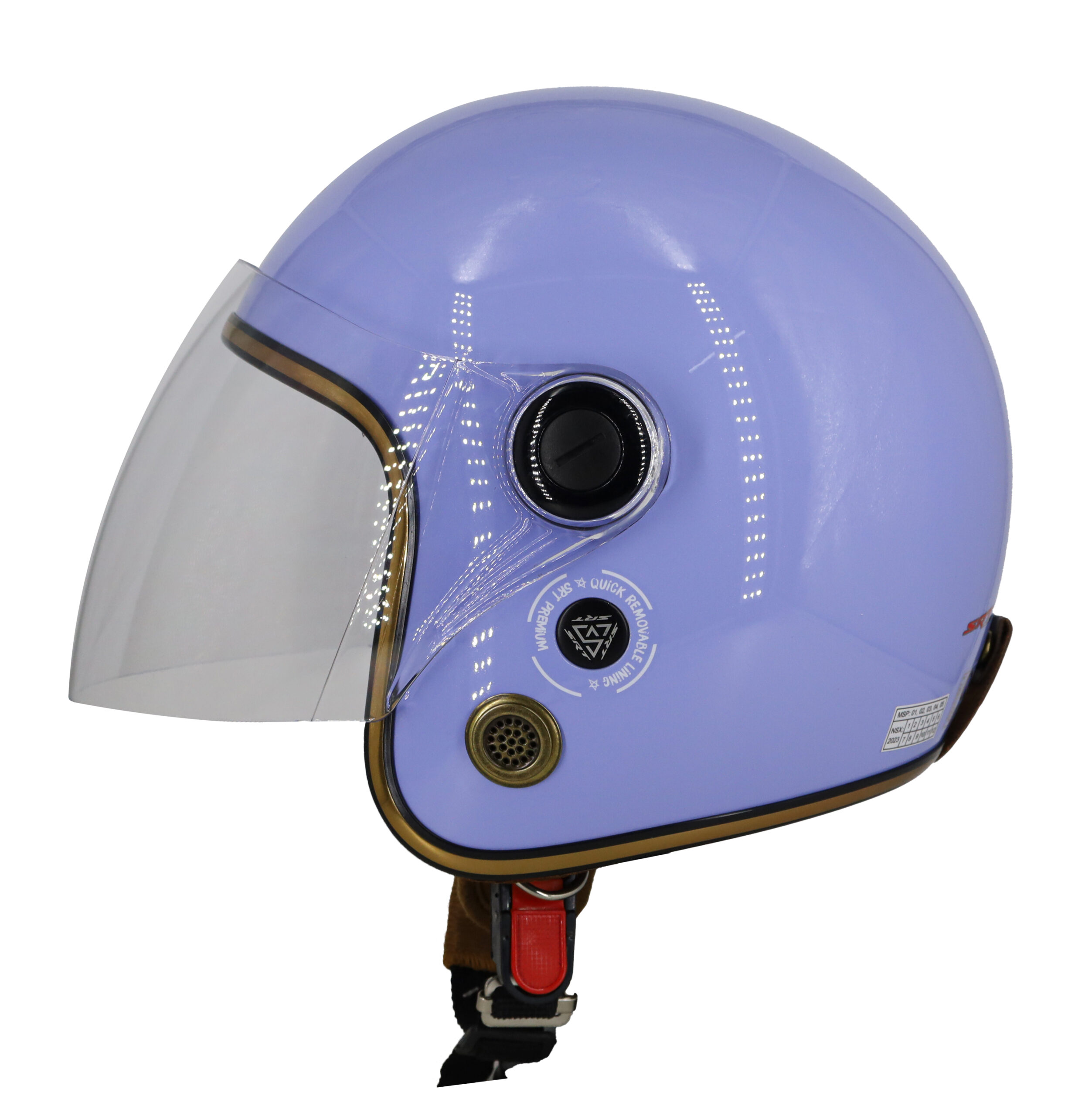 Mũ bảo hiểm 3/4 có kính A317 tím pastel