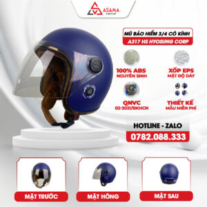 Mũ bảo hiểm 3/4 có kính A317 HS Hyosung Corp
