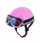 Mũ bảo hiểm phi công A103 trơn hồng bóng