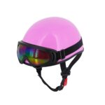 Mũ bảo hiểm phi công A103 trơn hồng bóng