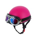 Mũ bảo hiểm phi công A103 trơn hồng đậm