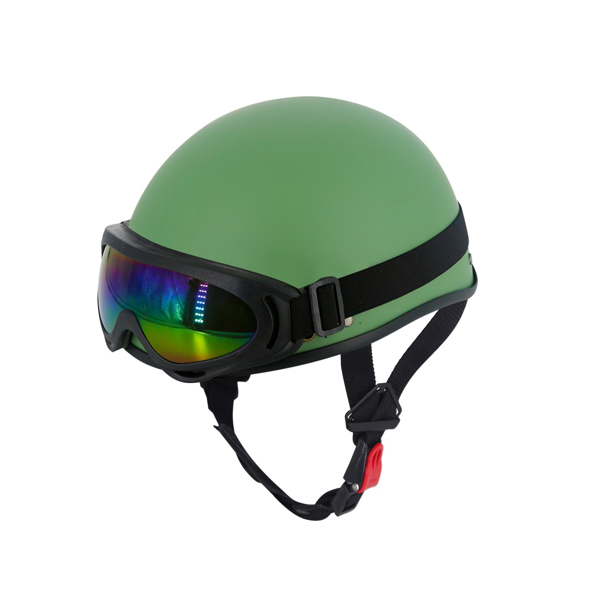 Mũ bảo hiểm phi công A103 trơn xanh rêu