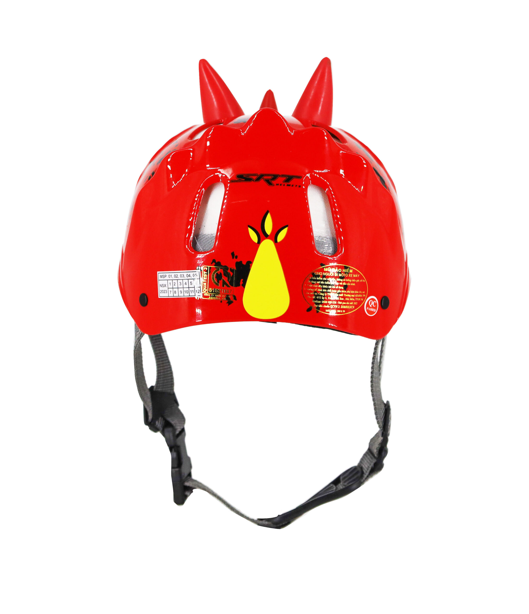 Mũ bảo hiểm trẻ em khủng long đỏ