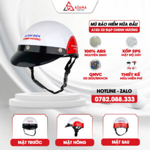 Mũ bảo hiểm nửa đầu A103 Xe đạp Chinh Hương