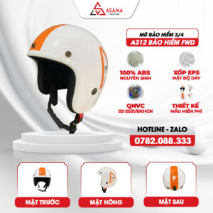 Mũ bảo hiểm 3/4 A312 Bảo hiểm FWD