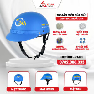 Mũ bảo hiểm nửa đầu A103 Nhà thuốc 24h