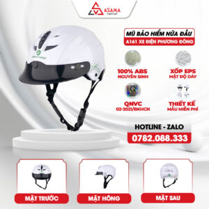 Mũ bảo hiểm nửa đầu A161 Xe điện Phương Đông