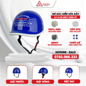 Mũ bảo hiểm nửa đầu A114 Xe máy Tuấn 97