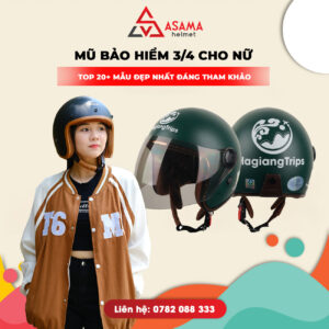 Top 20+ mũ bảo hiểm 3/4 cho nữ đẹp nhất 2025