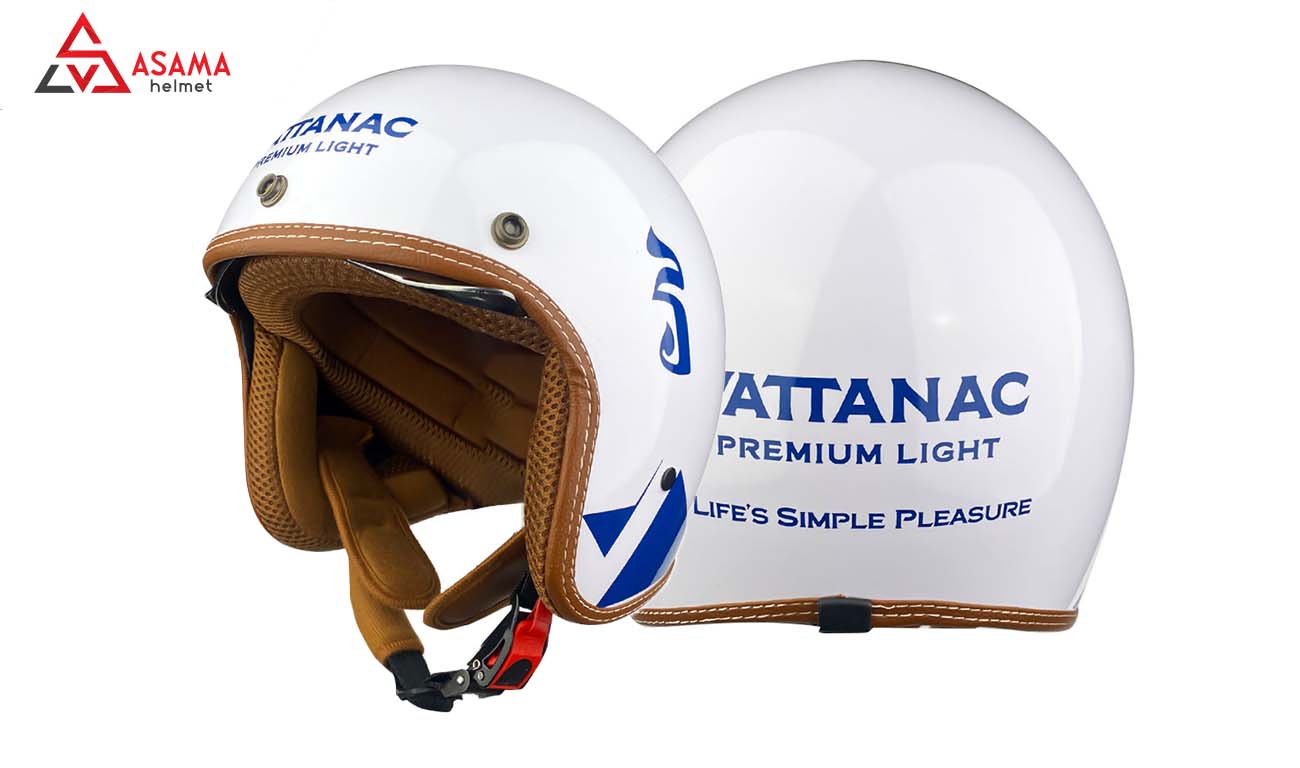 Mẫu nón bảo hiểm 3/4 kính âm in logo