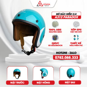 Mũ bảo hiểm 3/4 A312 Paradox