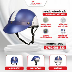 Mũ bảo hiểm nửa đầu A103 Đá quý Việt Nam