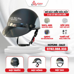 Mũ bảo hiểm nửa đầu A103 Lò rèn Anh Diễn