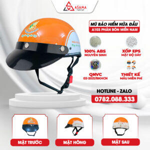 Mũ bảo hiểm nửa đầu A103 Phân bón Miền Nam