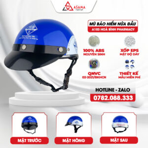 Mũ bảo hiểm nửa đầu A103 Hoà Bình Pharmacy