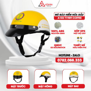 Mũ bảo hiểm nửa đầu A103 T1989 Coffee