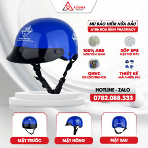 Mũ bảo hiểm nửa đầu A106 Hoà Bình Pharmacy