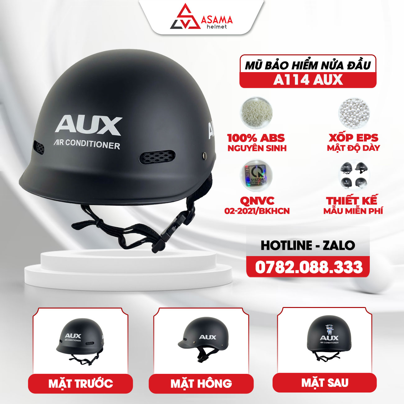 Mũ bảo hiểm nửa đầu A119 AUX