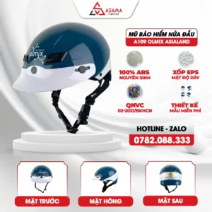 Mũ bảo hiểm nửa đầu A109 Olmix Asialand