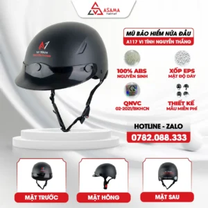 Mũ bảo hiểm nửa đầu A117 Vi tính Nguyễn Thắng