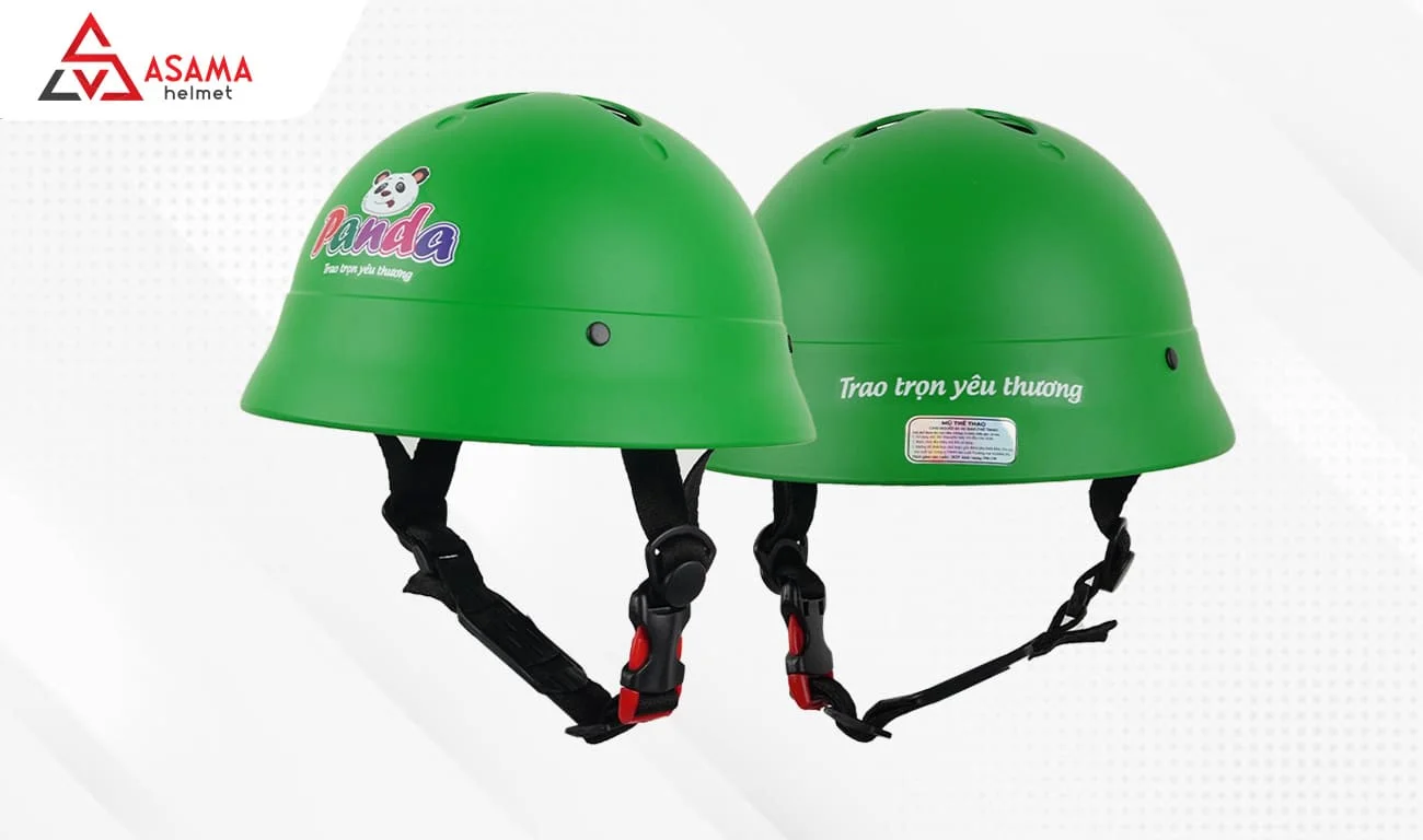 Nhận sản xuất mũ bảo hiểm trẻ em in logo kiểu hoa mai