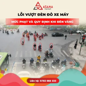 Lỗi vượt đèn đỏ xe máy phạt bao nhiêu? Quy định khi gặp đèn vàng