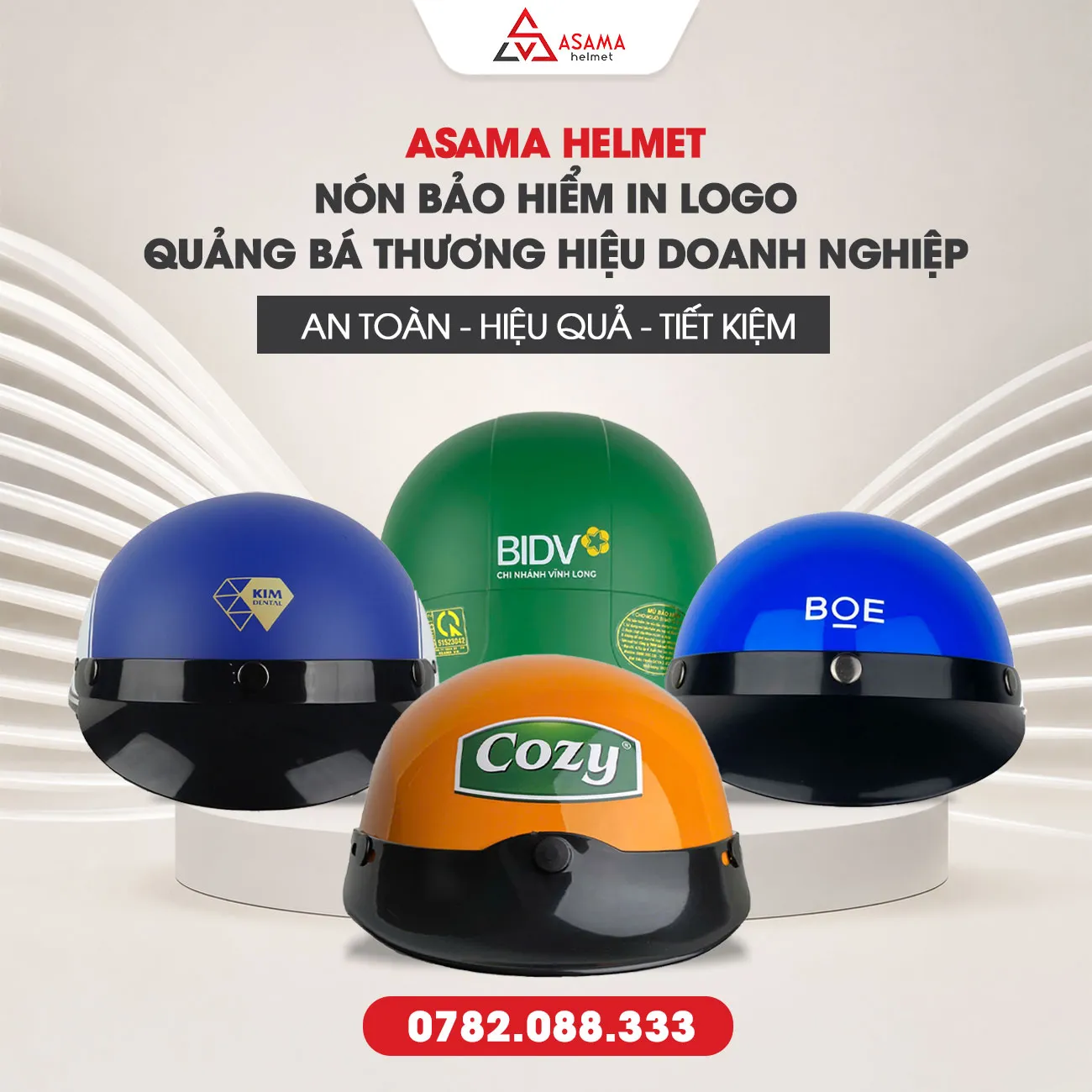 Nón bảo hiểm quảng cáo công ty
