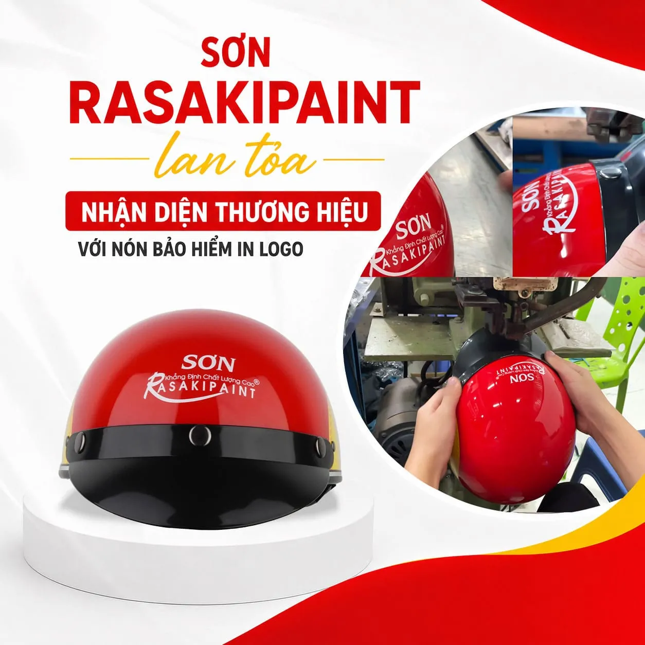 Mũ bảo hiểm công ty Sơn Rasaki