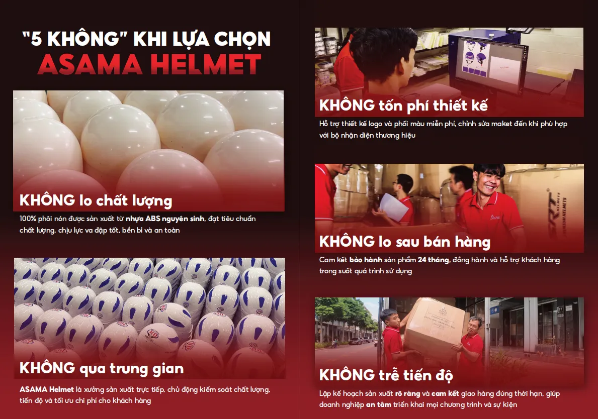 Nón bảo hiểm in logo theo yêu cầu
