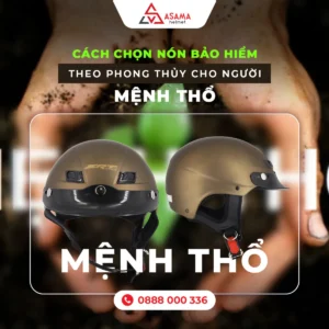 Nón bảo hiểm hợp mệnh Thổ và cách chọn màu phù hợp