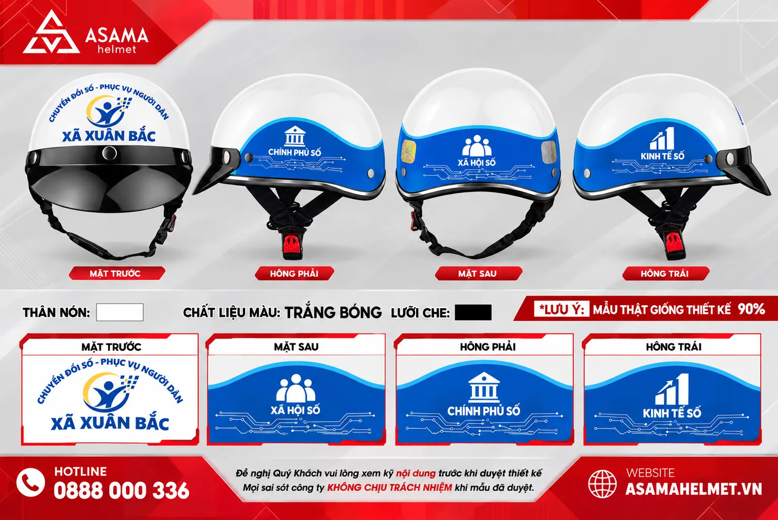 ASAMA xây dựng maket mũ bảo hiểm theo yêu cầu